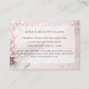 Modern, glitter discount card