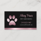 Modern Glitter Dog Paw Print Dog Grooming