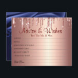 Modern Glitter Drips Wedding Advice Wishes Cards<br><div class="desc">Wedding Advice and wishes Cards for bride and groom keepsake,  Wishes for Mr & Mrs - Bridal Shower,  Bachelorette Games.</div>