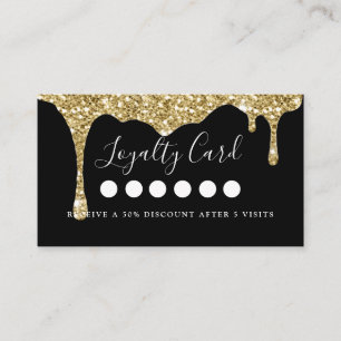 Modern Glitter Drop Salon & Spa Loyalty     Business Card