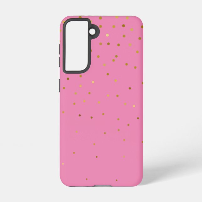 Modern Glitter  Gold  Pink   Samsung Galaxy S21 Case (Back)