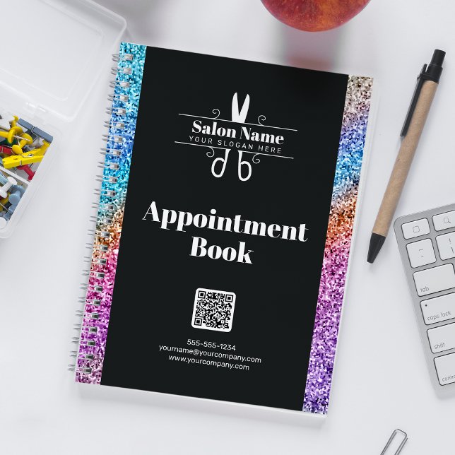 Modern Glitter Hair Stylist Appintment Book Planner (Creator Uploaded)