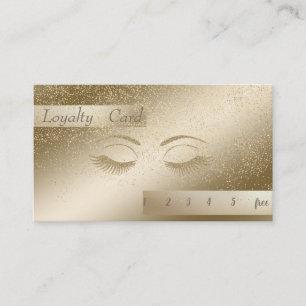 Modern  Glitter Lashes,Confetti  Loyalty Card
