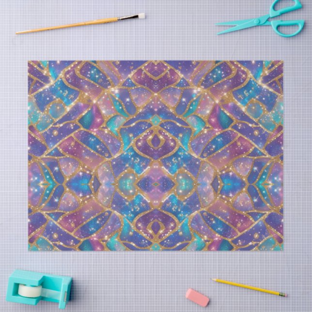 Modern glitter opal pastel colours tissue paper (Craft)