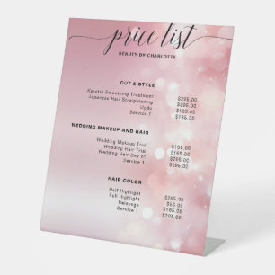 Modern, glitter pricelist Sign