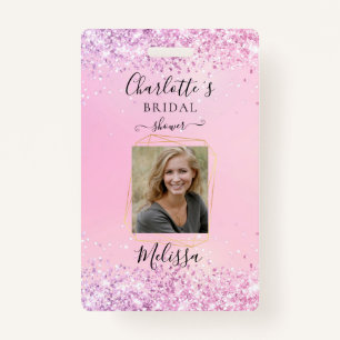 Modern Glitter Purple (Imitate)  Badge ID Badge