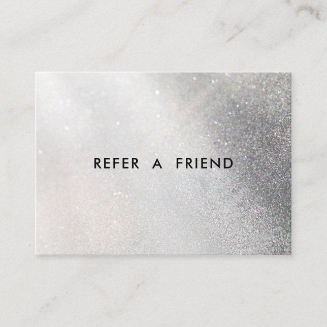 Modern Glitter Salon Discount Card (Front)