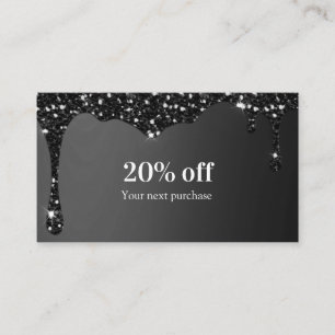Modern Glitter Salon Discount Card