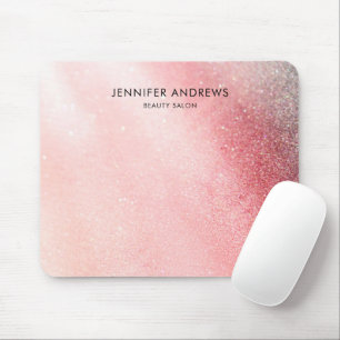 Modern Glitter Salon Light-Pink Mouse Mat