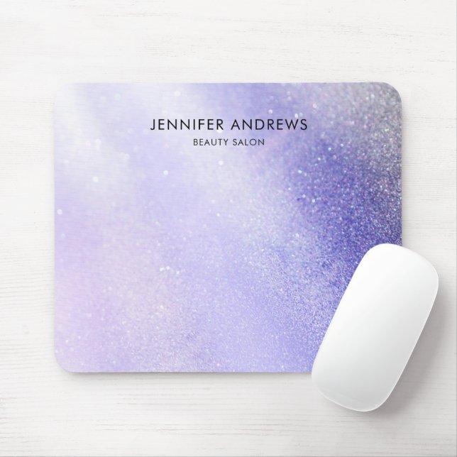 Modern Glitter Salon Light-Purple Mouse Mat (With Mouse)