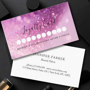 Modern Glitter Salon & Spa Loyalty Card