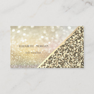 Modern Glitter Sequins Abstract Bokeh Business Card