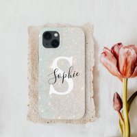 Modern Glitter Spark  | Personal Initial Girly 