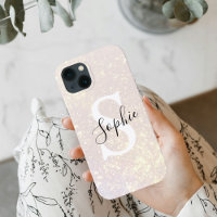 Modern Glitter Spark | Personal Initial Girly