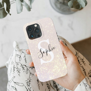 Modern Glitter Spark   Personalised Name & Initial iPhone 13 Pro Case