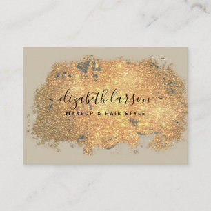 Modern Glitter Star Sparkle Beauty Artist Hair Sal Business Card