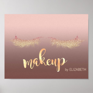 Modern Glittery Lashes , Makeup artist Poster