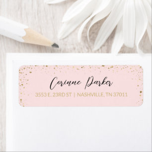 Modern Glitz Personalised Return Address Labels
