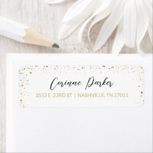 Modern Glitz Personalised Return Address Labels