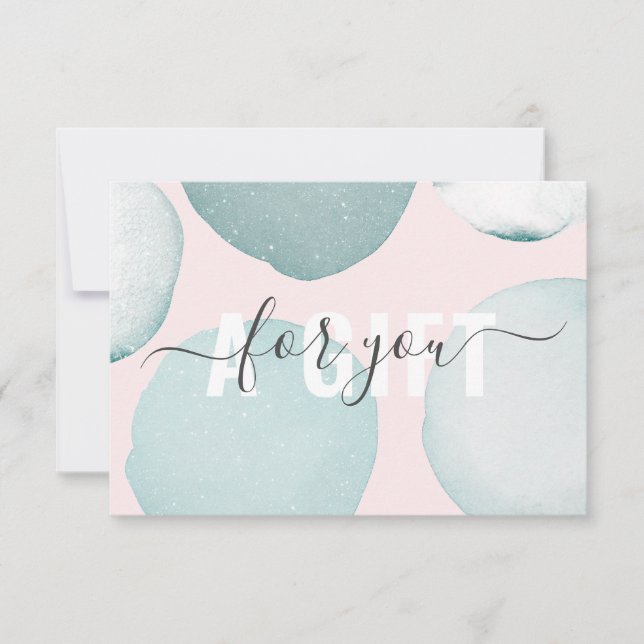 Modern Glitzer Gift Certificates Flat Card (Front)