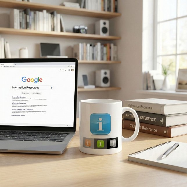 Modern Glossy Information Symbols Coffee Mug (Creator Uploaded)