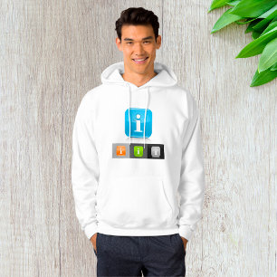 Modern Glossy Information Symbols Hoodie