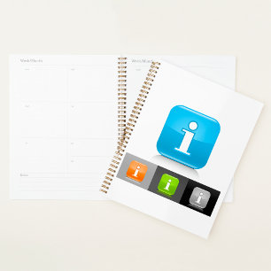 Modern Glossy Information Symbols Planner