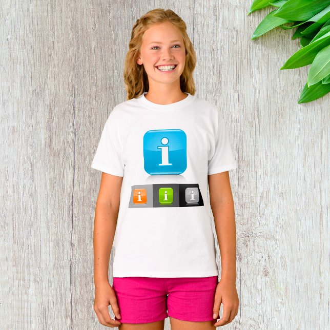 Modern Glossy Information Symbols T-Shirt (Creator Uploaded)
