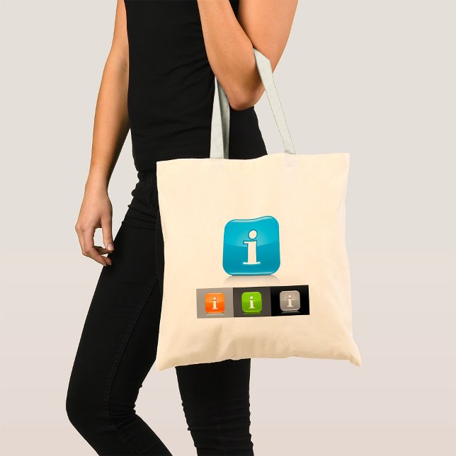 Modern Glossy Information Symbols Tote Bag (Creator Uploaded)