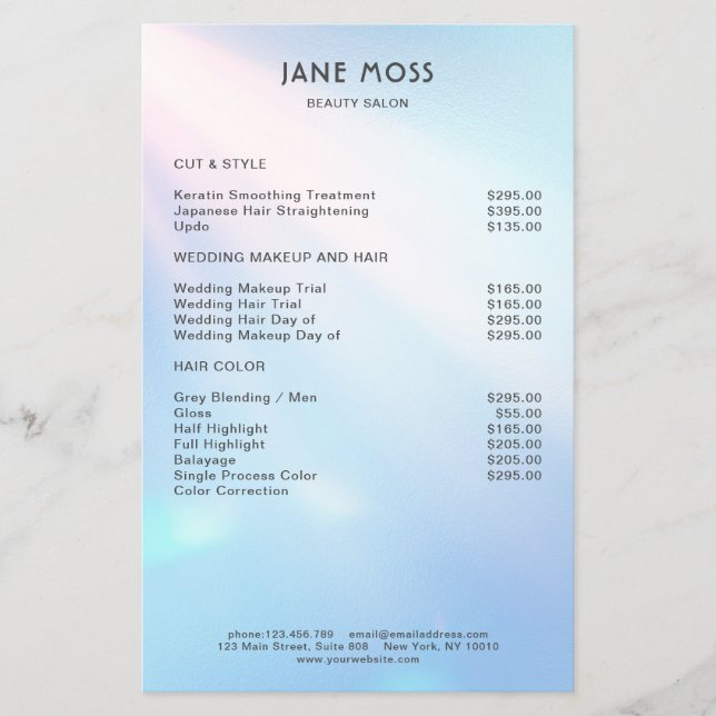 Modern Glow Salon   Flyer (Front)