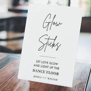 Modern Glow Stick Sign Wedding Let Love Glow Sign