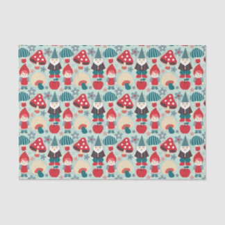 Modern Gnomes and Mushrooms Tissue Paper