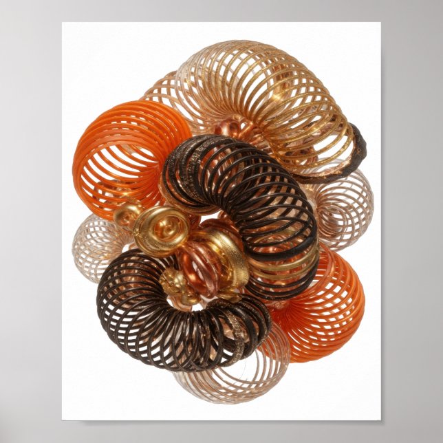 Modern Gold ABSTRACT ART Art Print (Front)