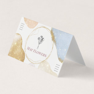 Modern Gold Abstract Shapes   Business Card