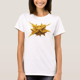 Modern Gold Abstract Stars Style Statement T-Shirt