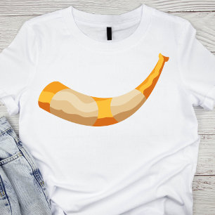 Modern Gold and Beige Yom Kippur Shofar T-Shirt