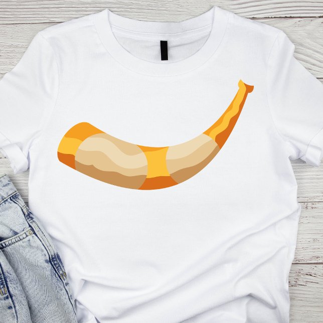 Modern Gold and Beige Yom Kippur Shofar T-Shirt (Creator Uploaded)