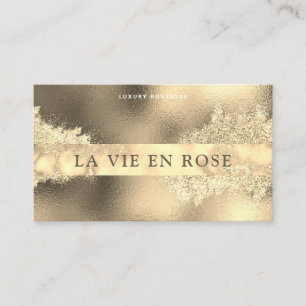 Modern Gold and black Faux foil Business Card