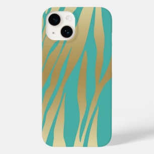 Modern Gold and Blue Teal  Case-Mate iPhone 14 Case