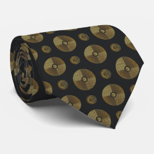 Modern Gold Art Deco Circles Tie