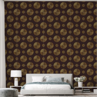Modern Gold Art Deco Circles Wallpaper
