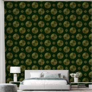 Modern Gold Art Deco Circles Wallpaper
