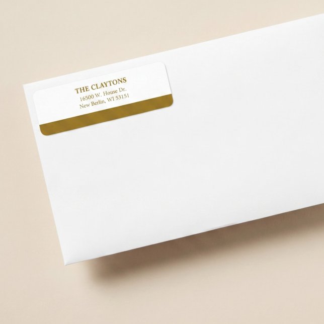 Modern Gold Bar Return Address Labels (Creator Uploaded)