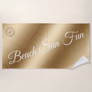 Modern Gold Beach Towel