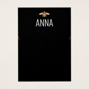 Modern Gold Bee Black Necklace Display Card