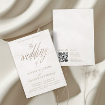 Modern Gold & Beige The Wedding of Calligraphy