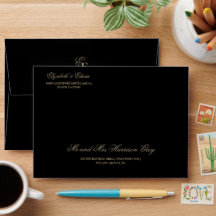 Modern Gold Black Elegant Wedding