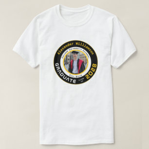 Modern Gold Black High School Graduation Class of T-Shirt