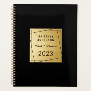 Modern Gold Black Professional Chic Planner