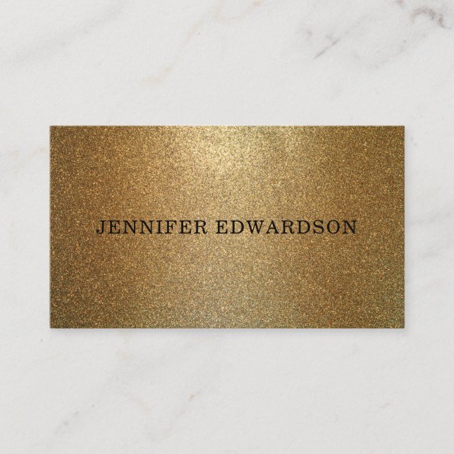 Modern Gold black stylish chic professional Business Card (Front)